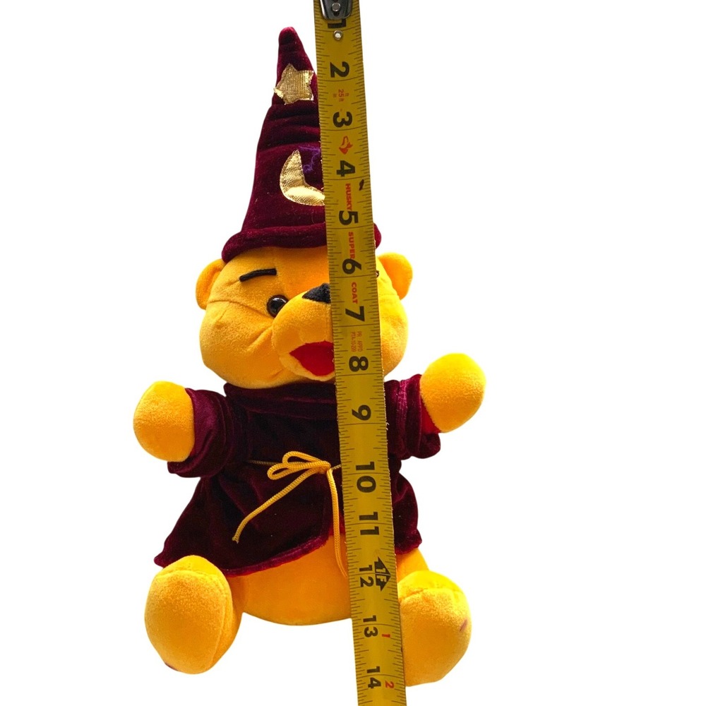 Disney Winnie the Pooh Wizard Sorcerer Plush 12" Halloween Moon Stars Carousel - Picture 4 of 5